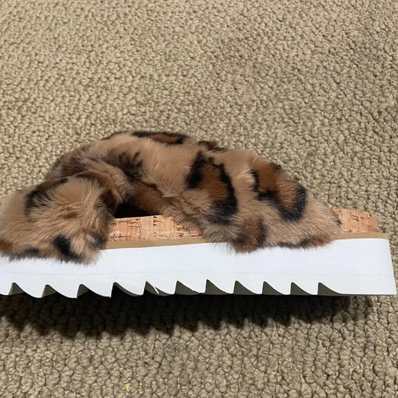 NEW Steven NEW YORK BY STEVE MADDEN leopard print sandals SLIP ON CADO SIZE 7.5 - Picture 9 of 9